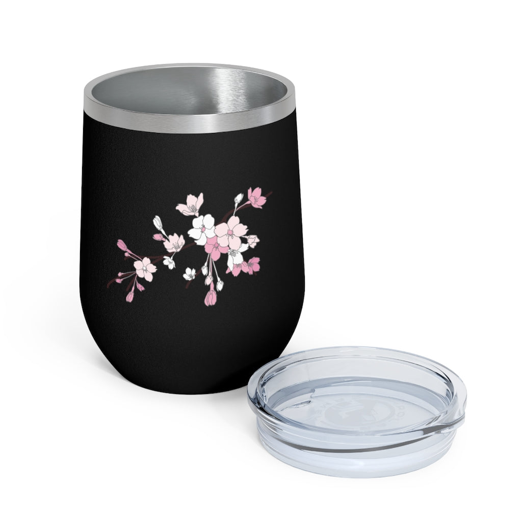 Wine Tumbler- Sakura Blooms (Night Skies)