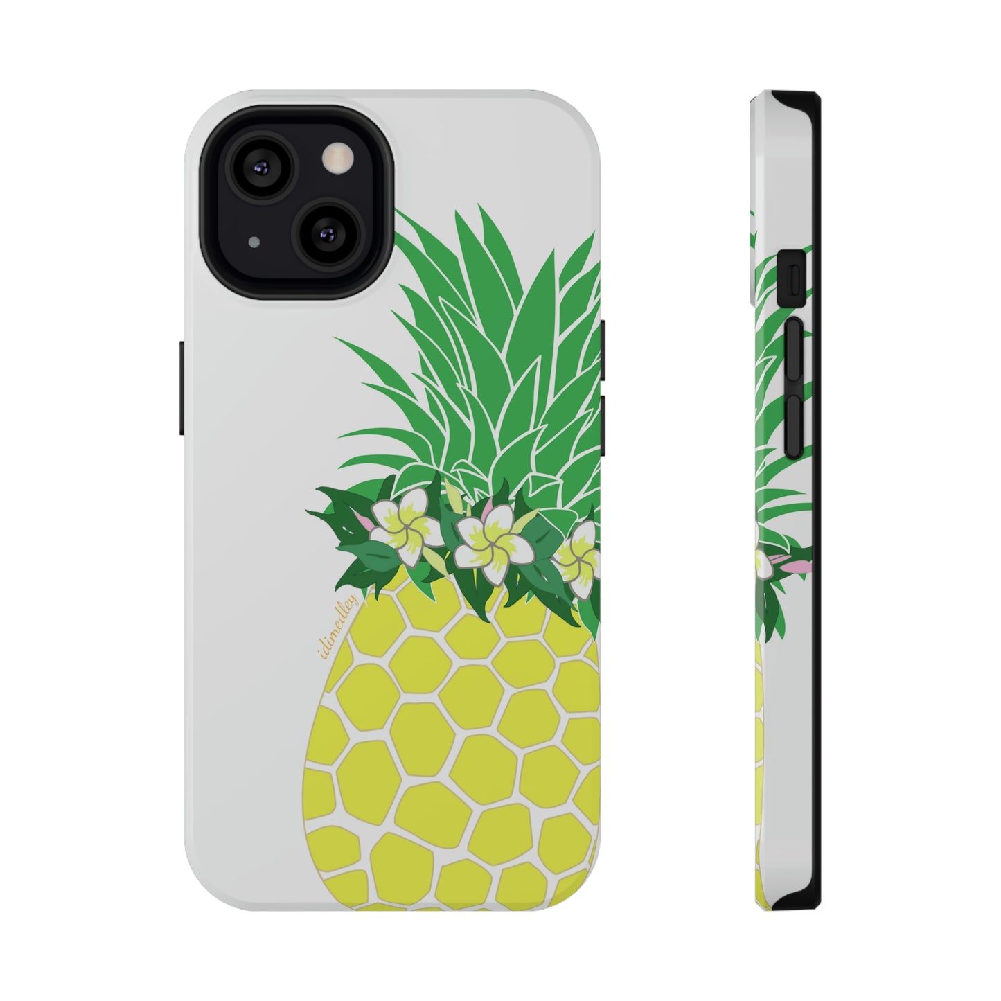 Pineapple with Plumeria Flower Haku Lei Po’o