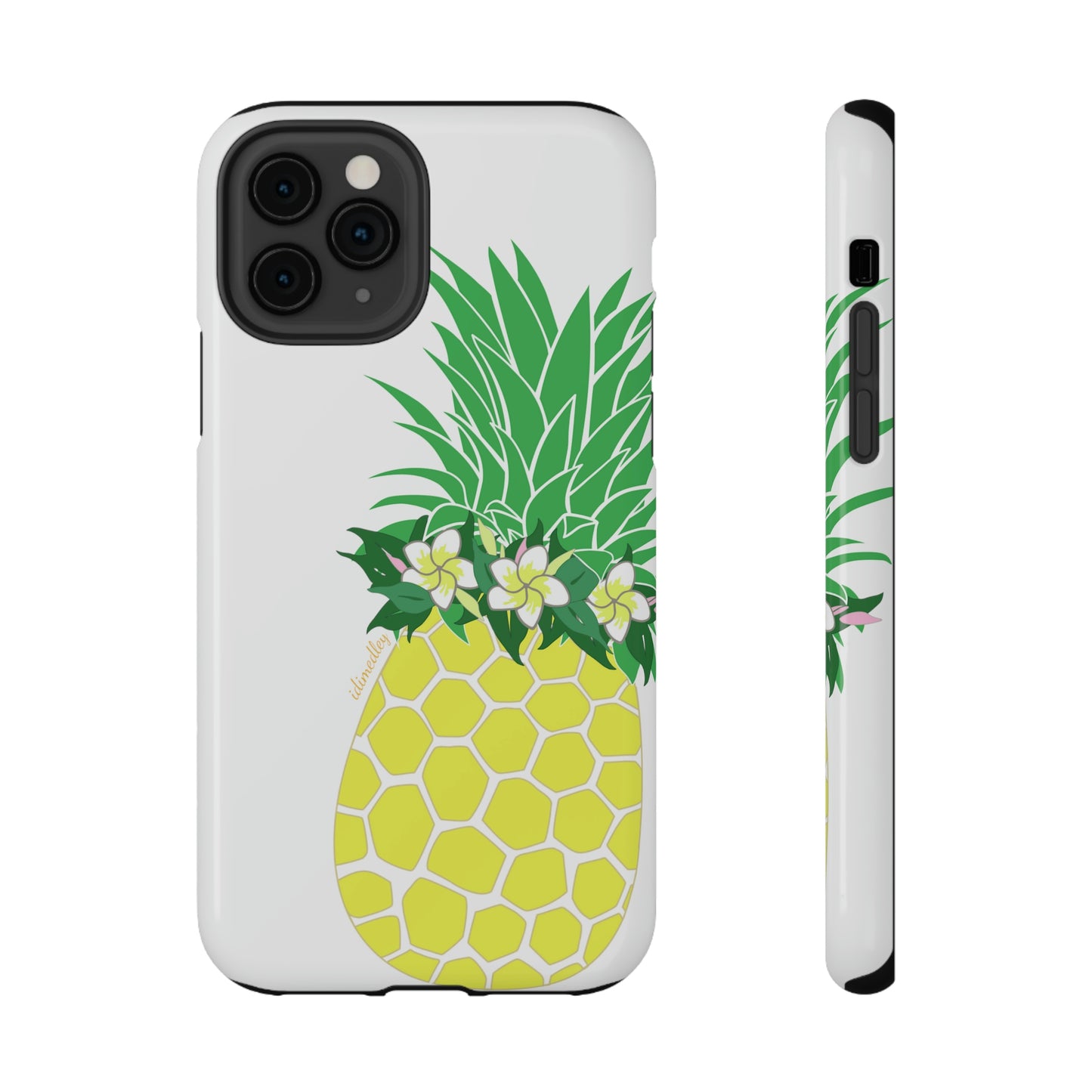 Pineapple with Plumeria Flower Haku Lei Po’o