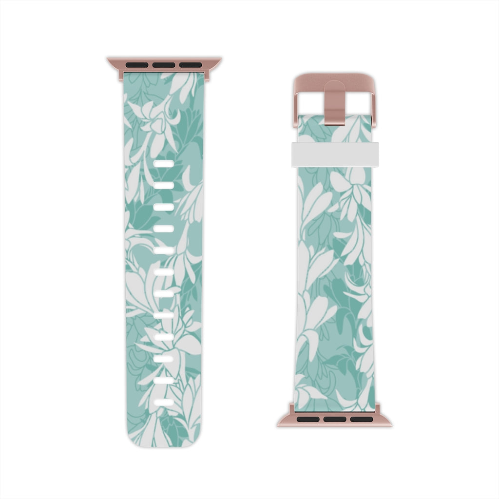 Watch Band for Apple Watch- Tuberoses for Nohea (Seafoam)