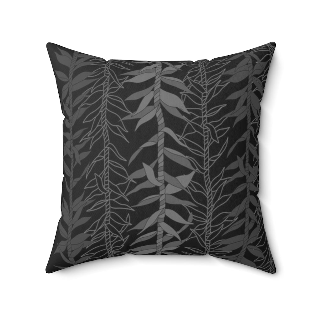 Canvas Throw Pillow Case- Ti Leaf Lucky Leis (Shadows)
