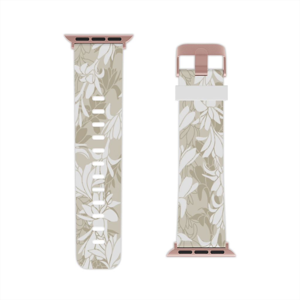 Watch Band for Apple Watch- Tuberoses for Nohea (Sand)