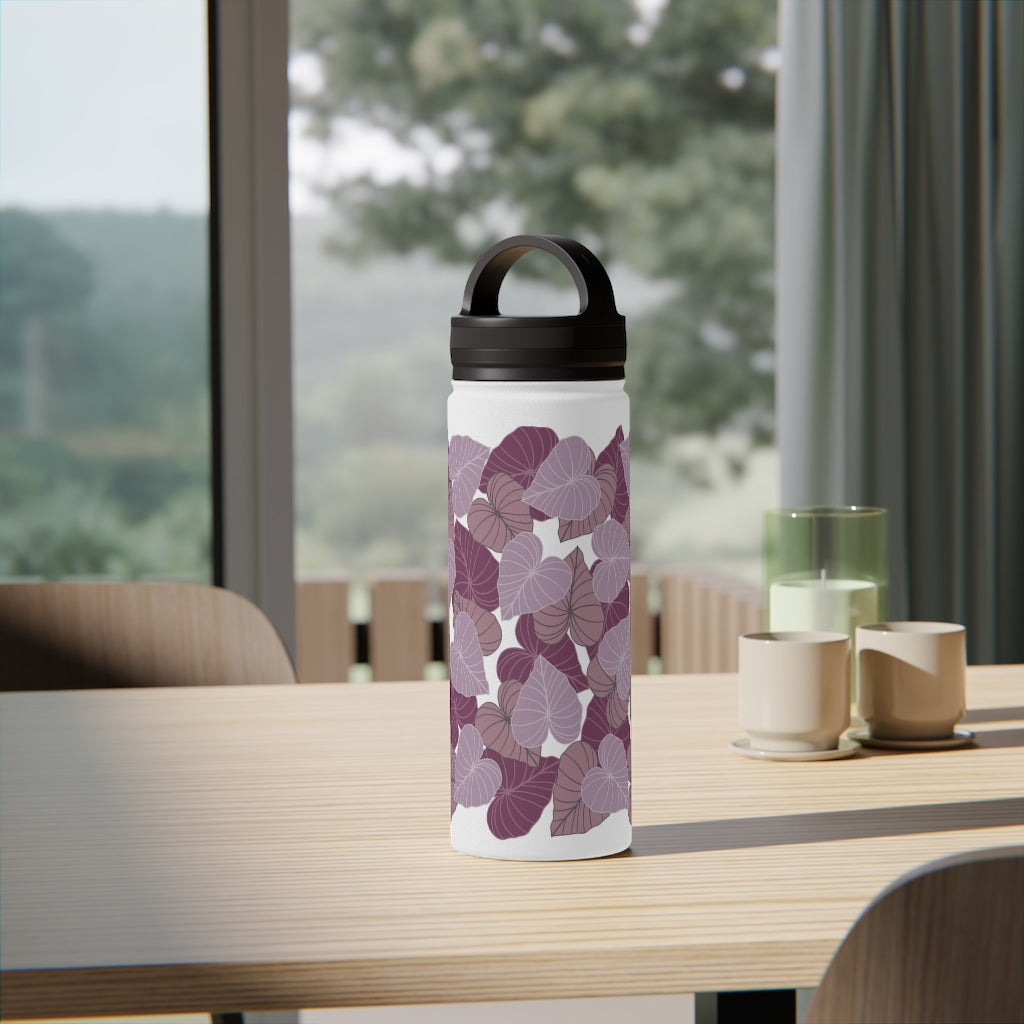 Water Bottle, 3 sizes, Stainless Steel with Handle Lid- Kalo Pinks