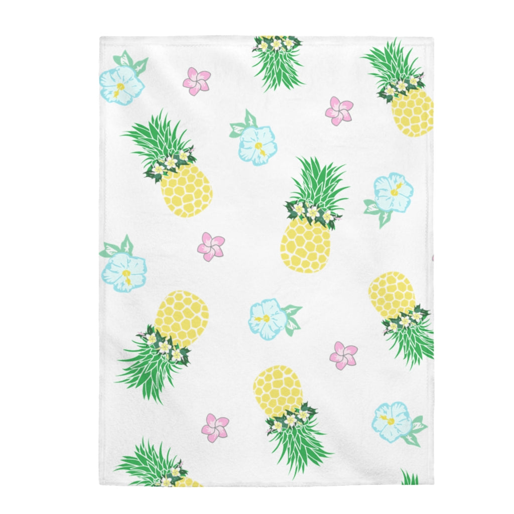 Velveteen Blanket- Pineapple Party