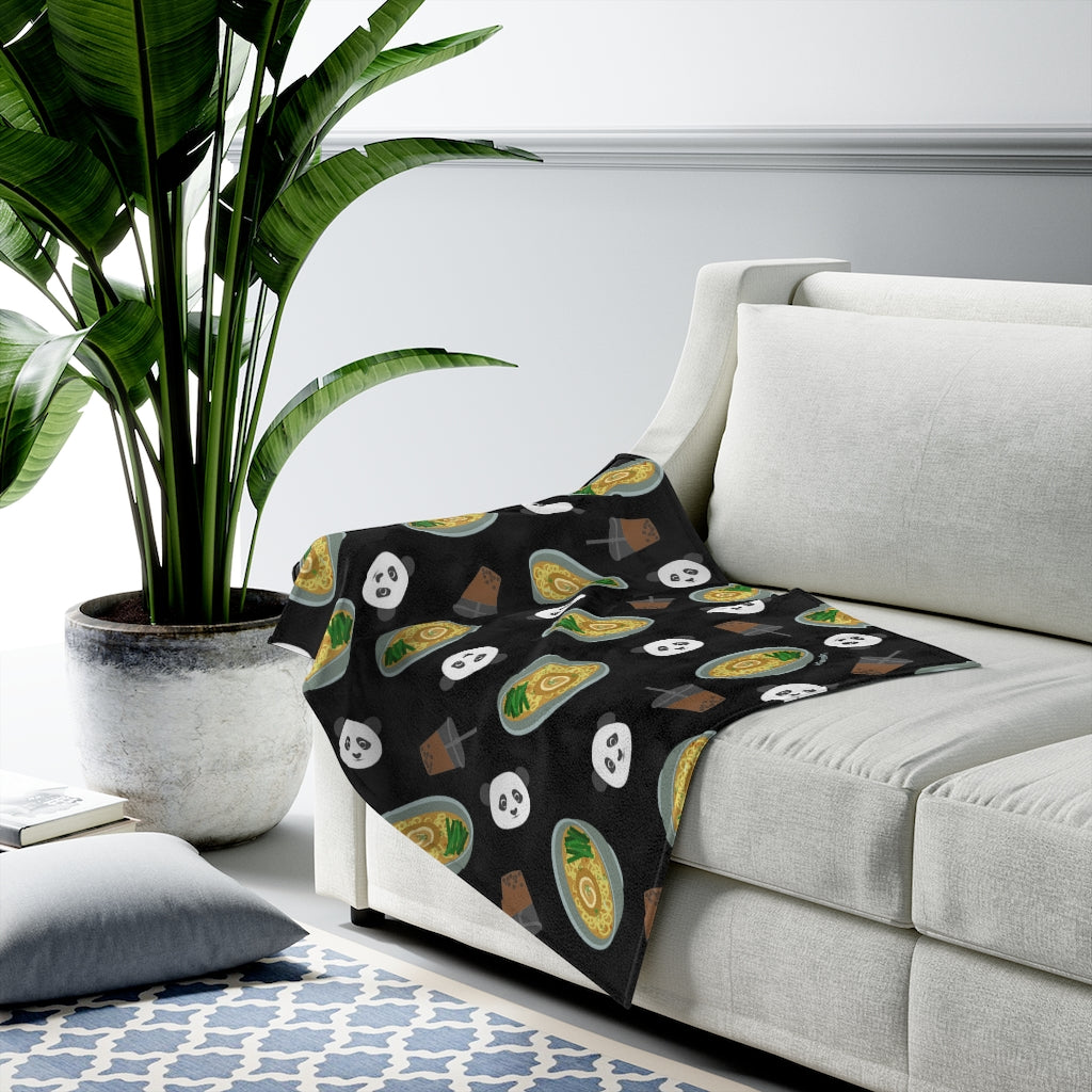 Velveteen Blanket- Midi the Ramen Panda