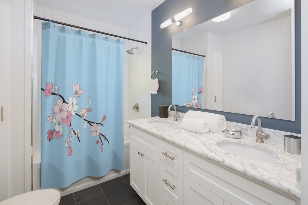 Shower Curtain- Sakura Blooms (Spring Skies)
