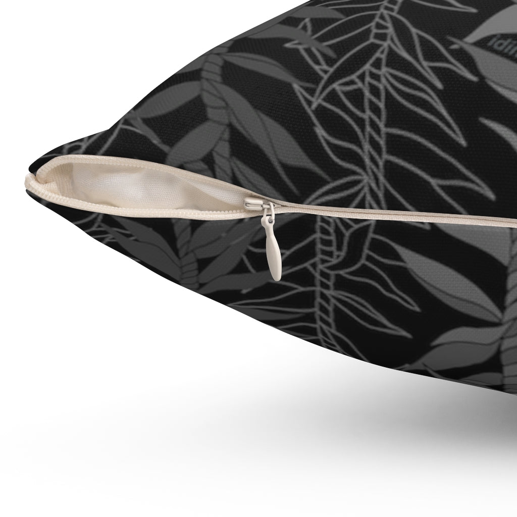 Canvas Throw Pillow Case- Ti Leaf Lucky Leis (Shadows)