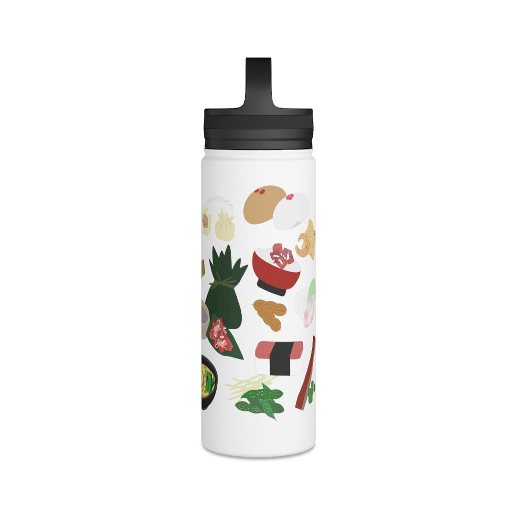 Water Bottle, 3 sizes, Stainless Steel with Handle Lid- Broke Da Mouth