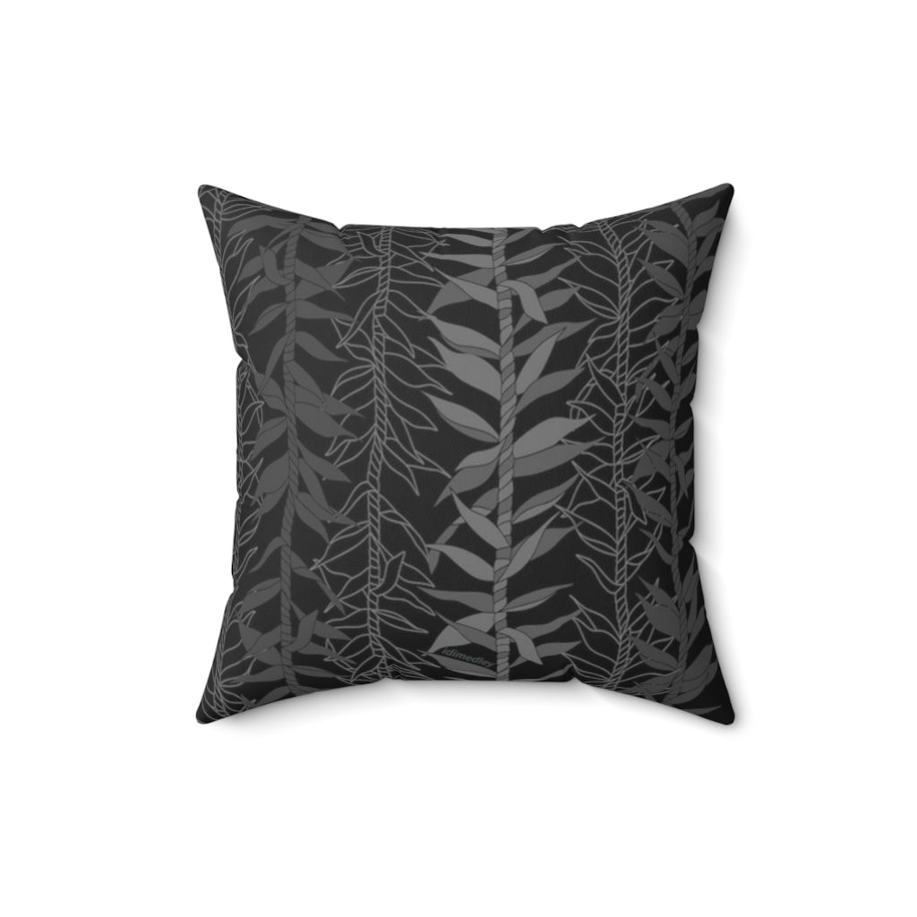 Canvas Throw Pillow Case- Ti Leaf Lucky Leis (Shadows)