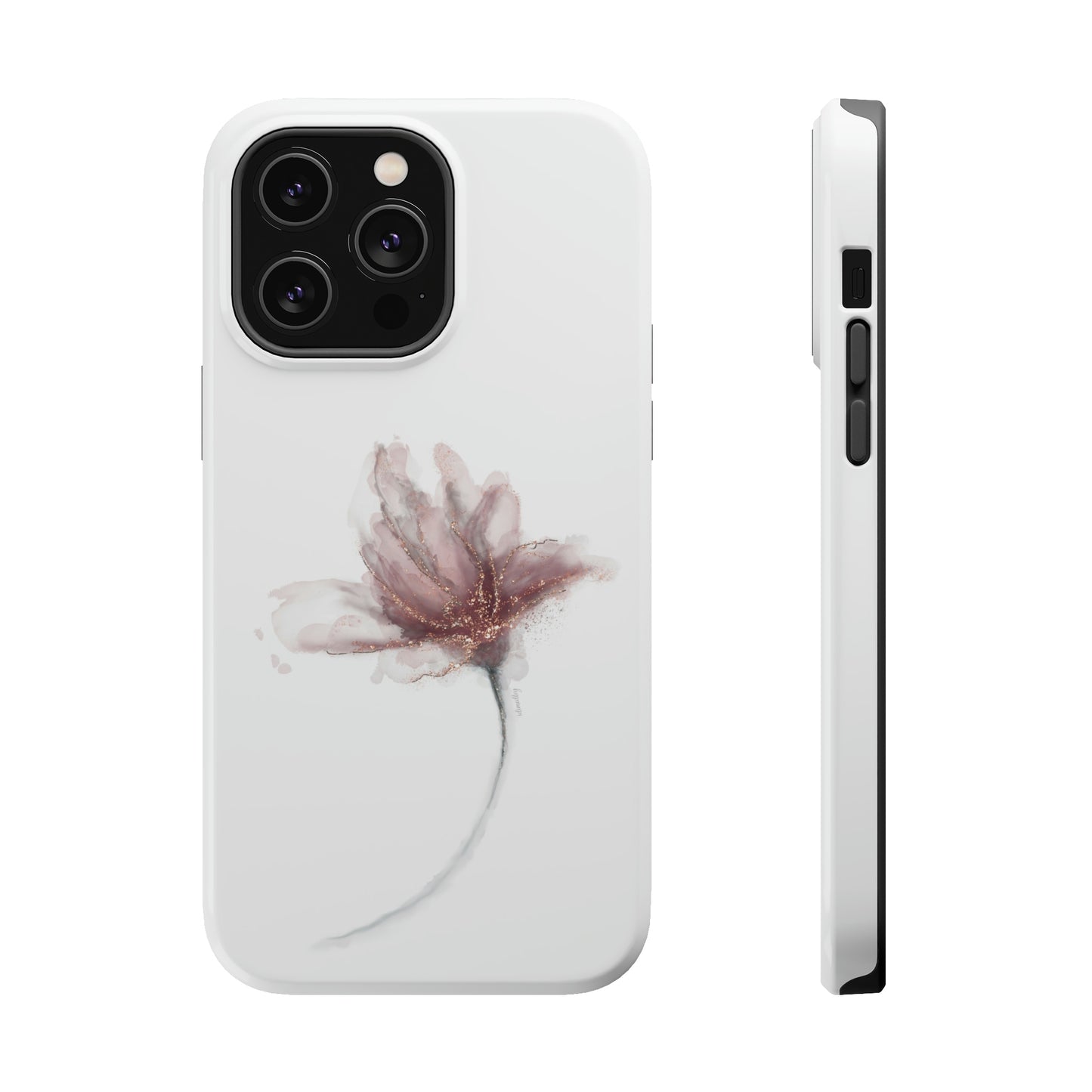 Flower Alcohol Ink Art (White), MagSafe