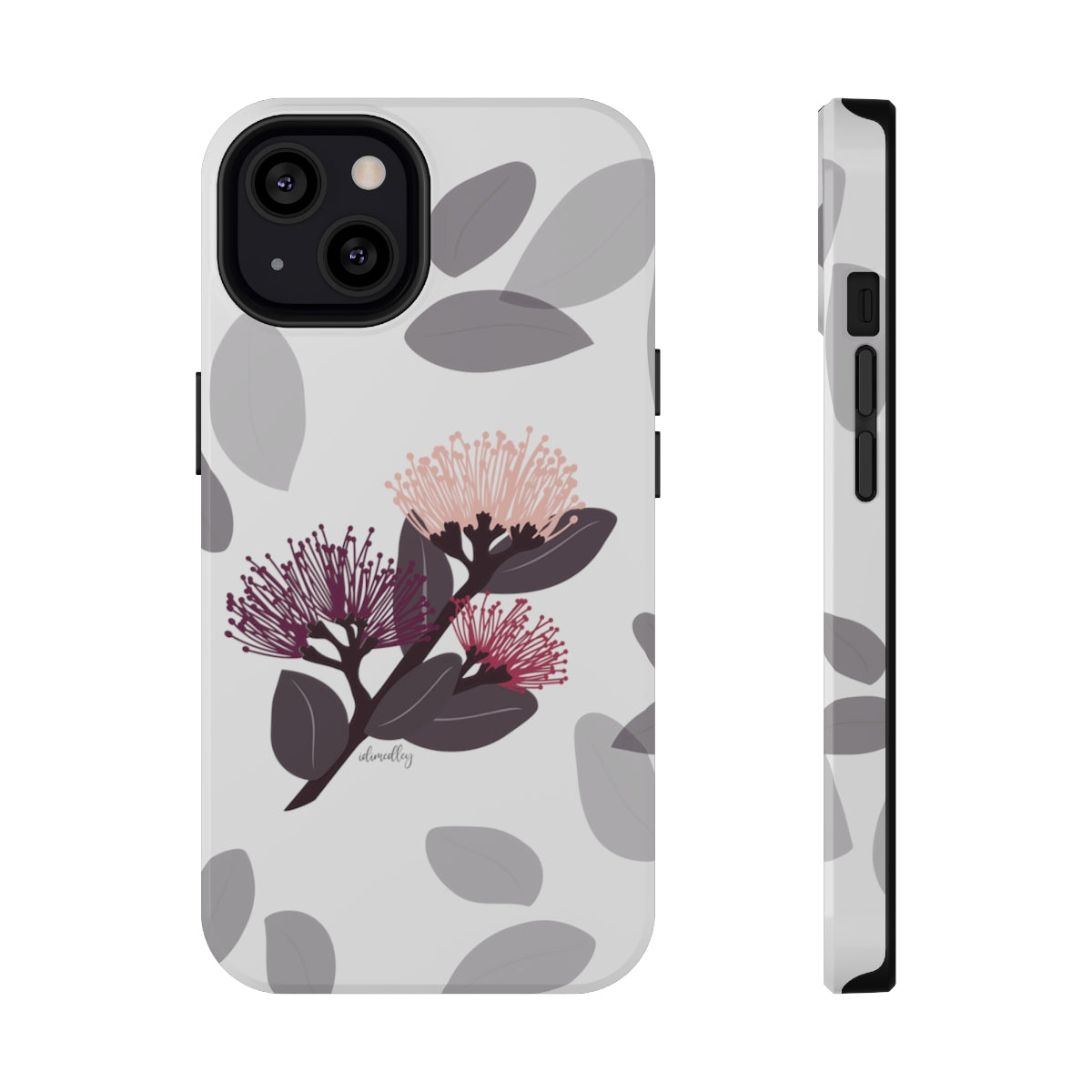 Ohia Branch Blossoms Leaf Background