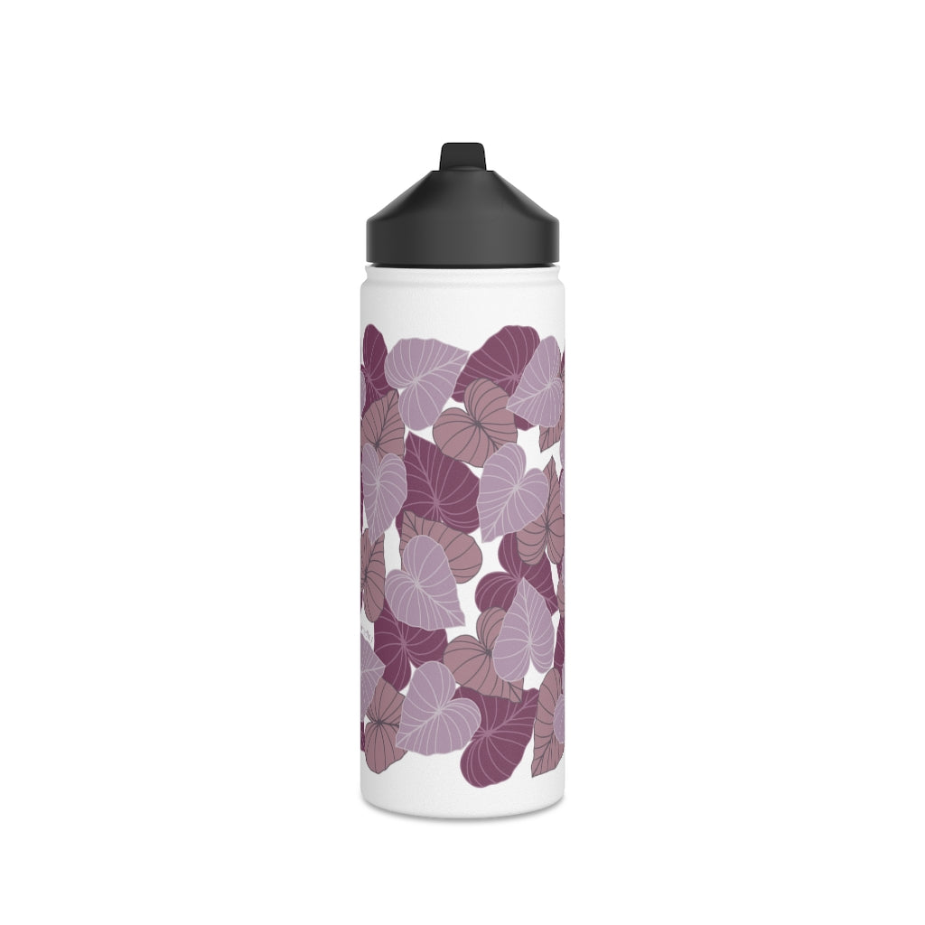 Water Bottle, 3 sizes, Stainless Steel with Sip Straw- Kalo Pinks