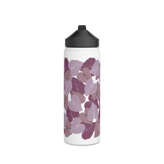 Water Bottle, 3 sizes, Stainless Steel with Sip Straw- Kalo Pinks