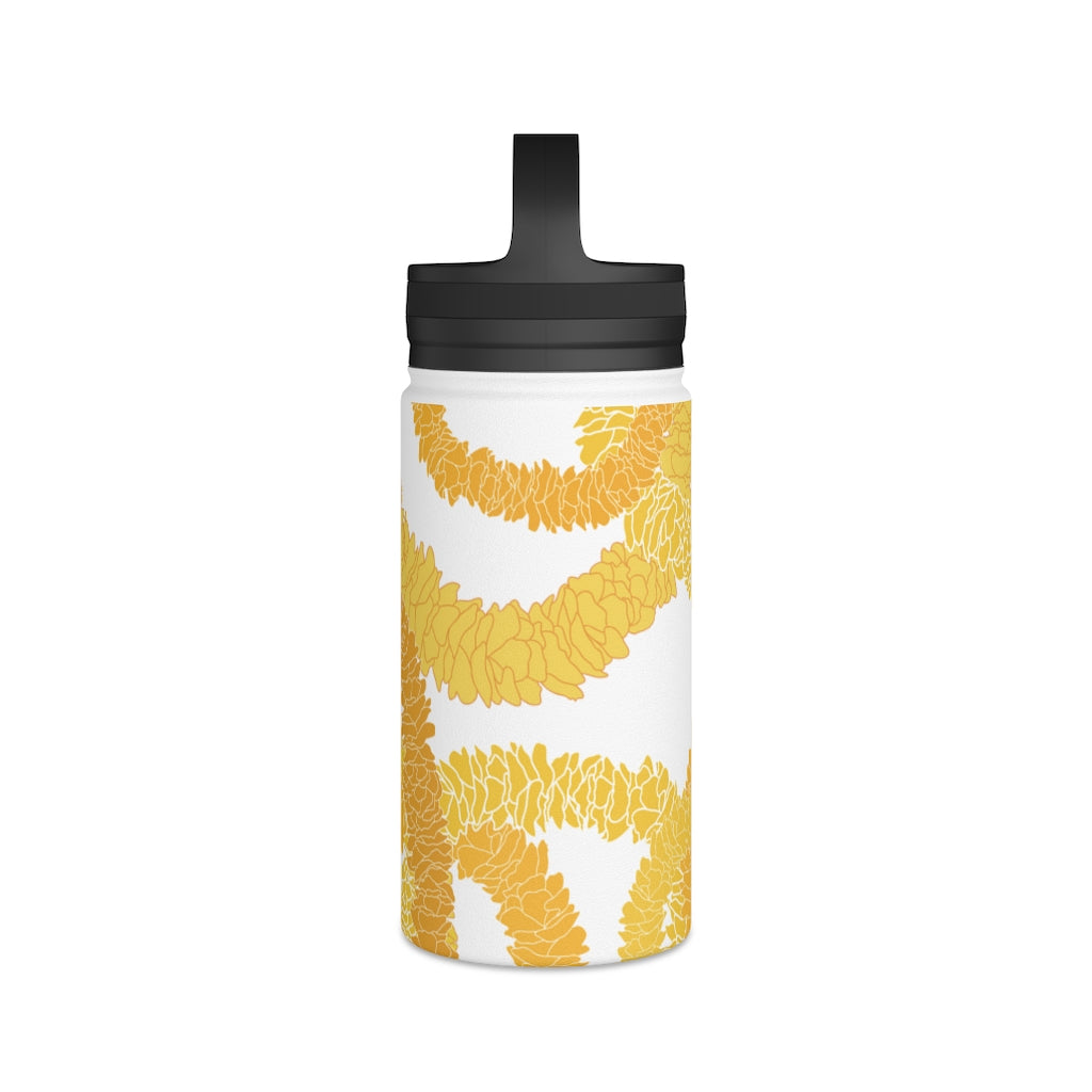Water Bottle, 3 sizes, Stainless Steel with Handle Lid- Ilima Lei