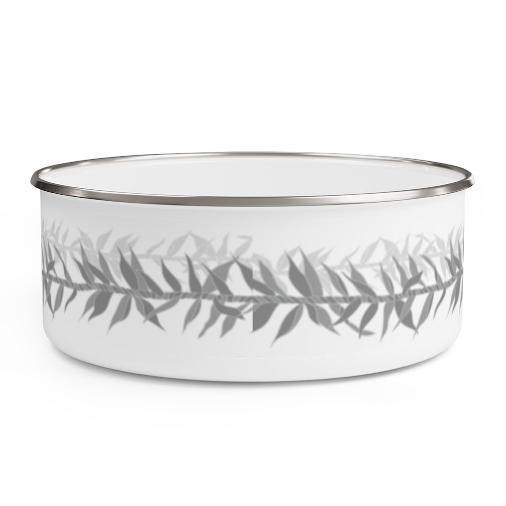 Enamel Bowl- Lucky Ti Leaf Leis