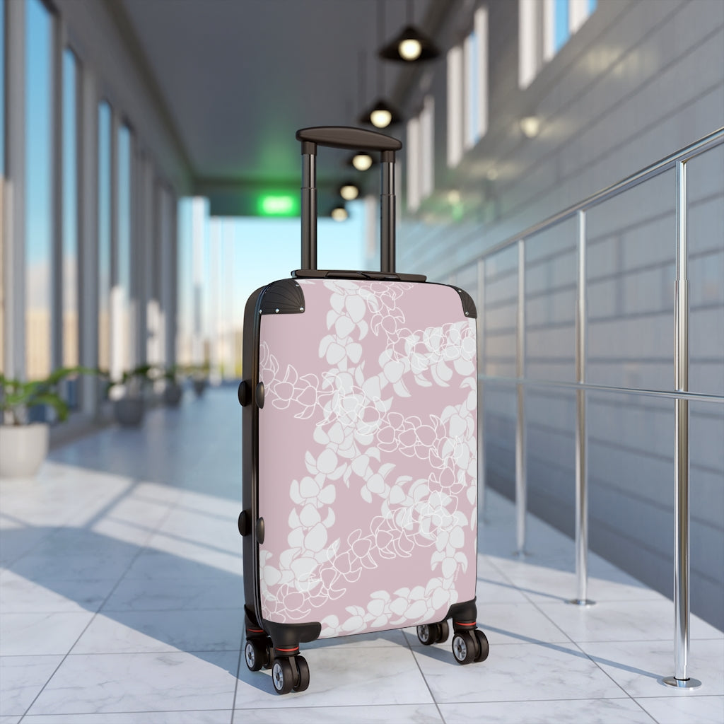 Rollaboard Carry On Luggage/Suitcase- Puakenikeni Curvilinear Lei (Rosey Pink)