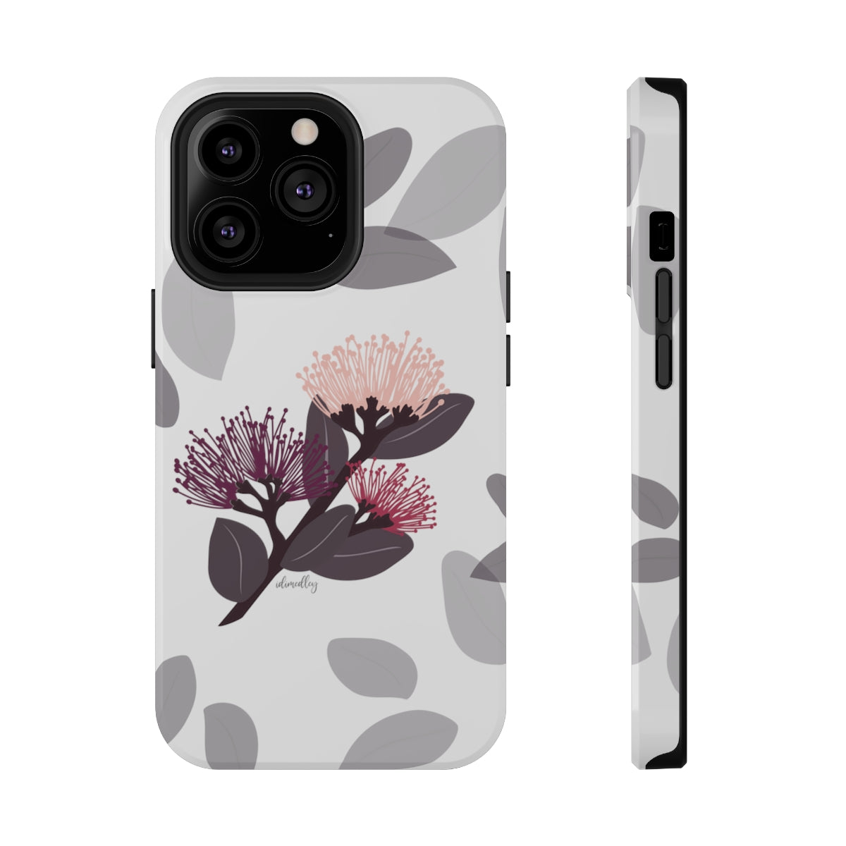 Ohia Branch Blossoms Leaf Background
