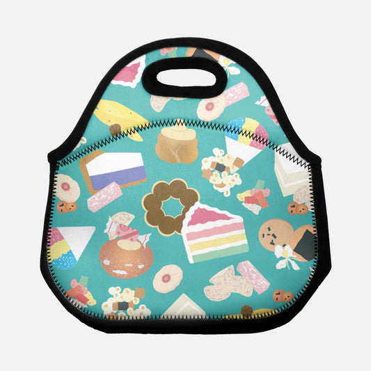 Lunch Tote Bag- Hawaii’s Sweet and Savory Snacks (Fountain Blue)