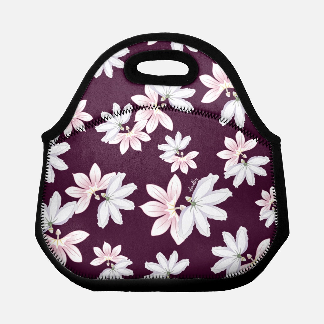 Lunch Tote Bag- Naupaka Love Story (Wine)