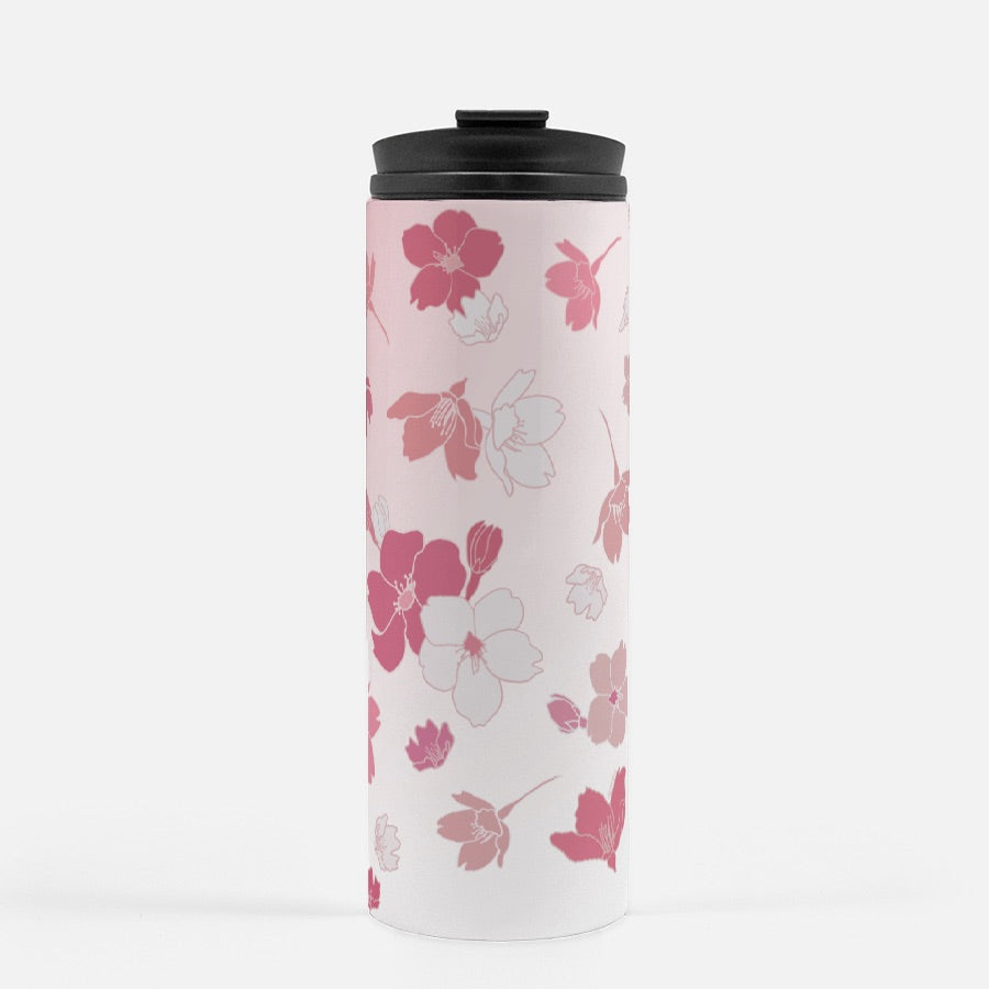 Thermal Tumbler 16 oz- Falling Sakura Cherry Blossoms