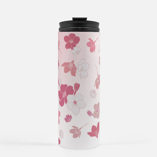 Thermal Tumbler 16 oz- Falling Sakura Cherry Blossoms