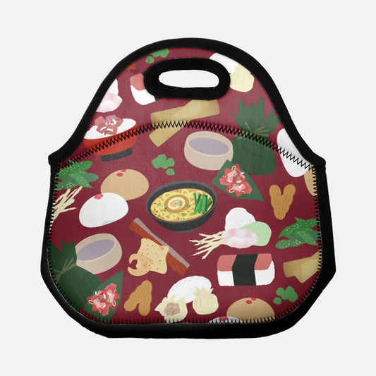 Lunch Tote Bag- Hawaii’s Broke Da Mouth (Maroon)