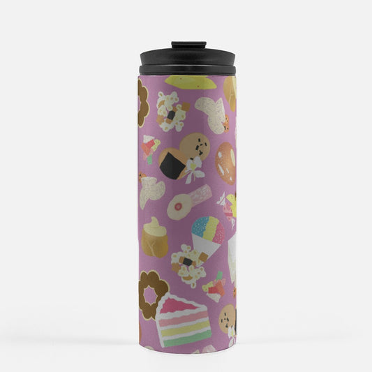 Thermal Tumbler 16 oz- Sweet and Savory Snacks (Pink Purple)