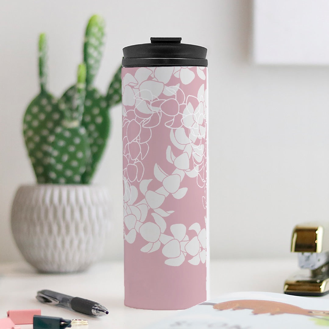 Thermal Tumbler 16 oz- Puakenikeni Lei (Rosey Pink)