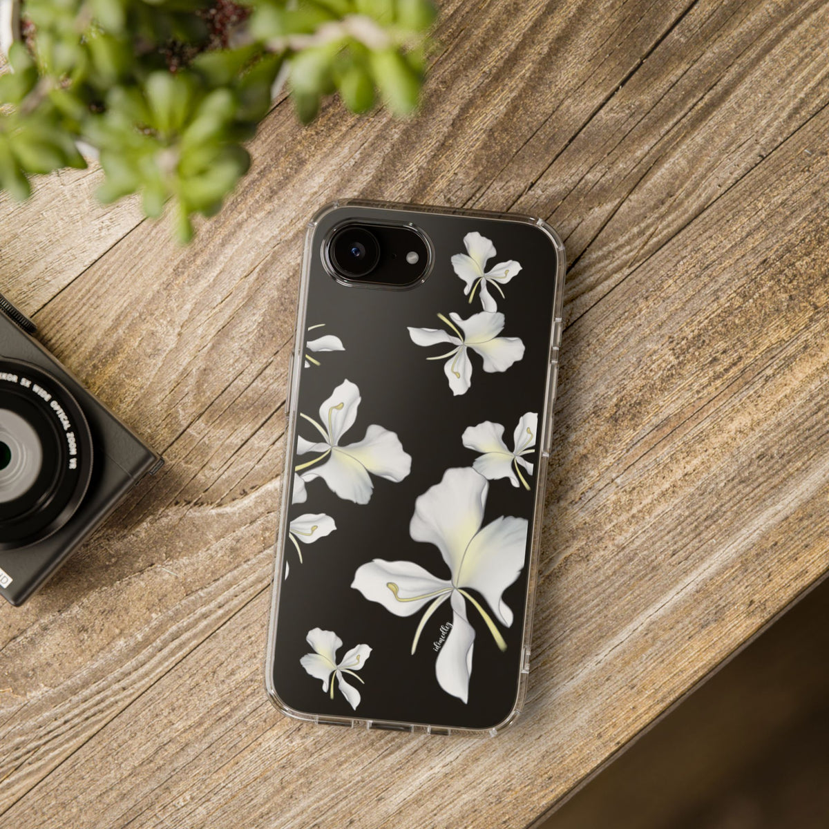 Awapuhi Butterfly Ginger Falling Flowers CLEAR Case