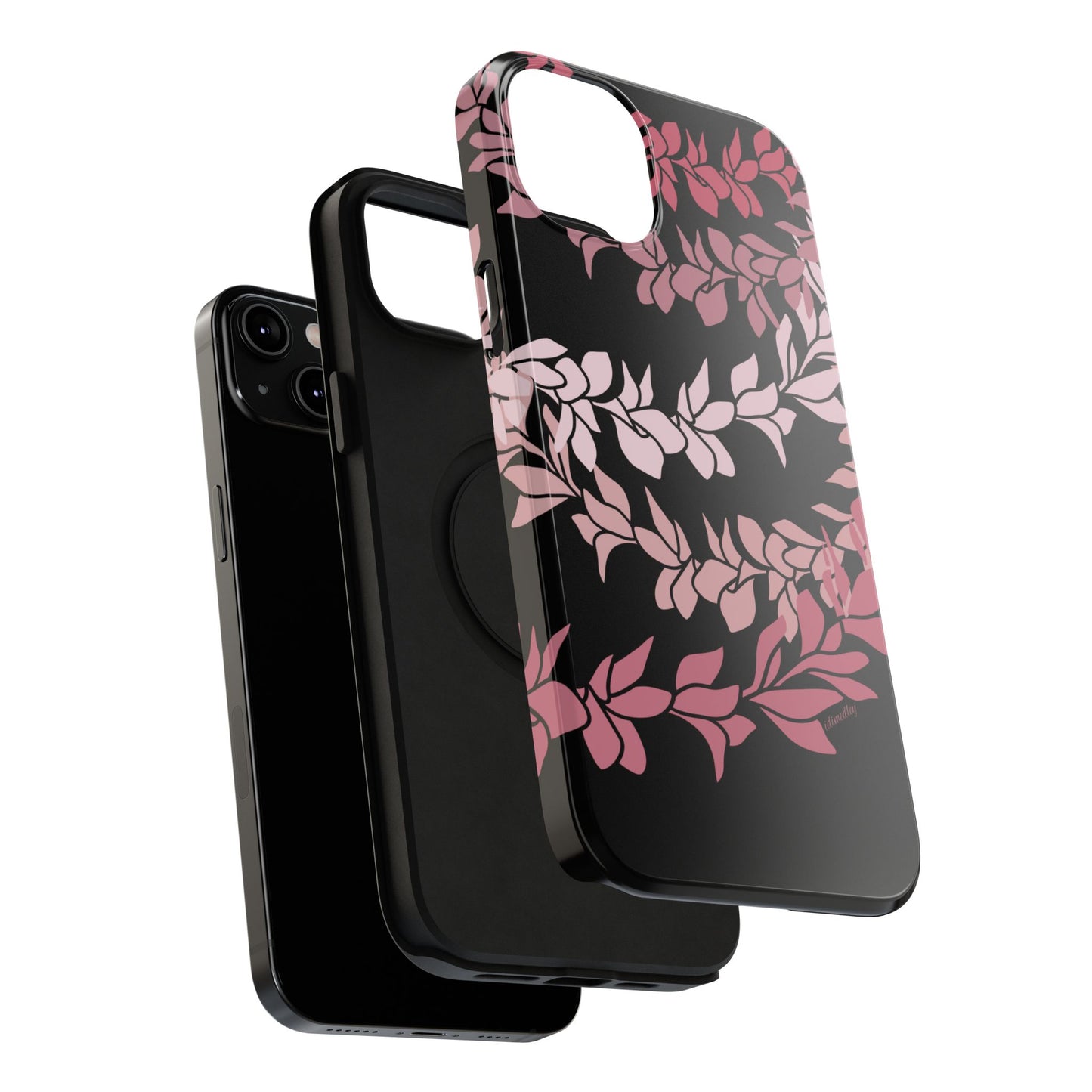 Plumeria Leis in Color Me Pinks (Black)