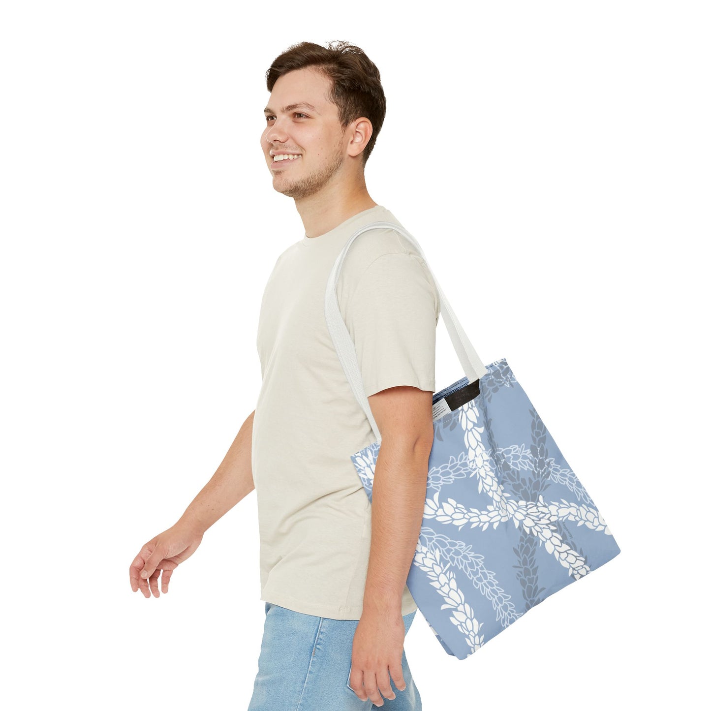 Tote bag- Pikake Wishes (Cyan Blue)