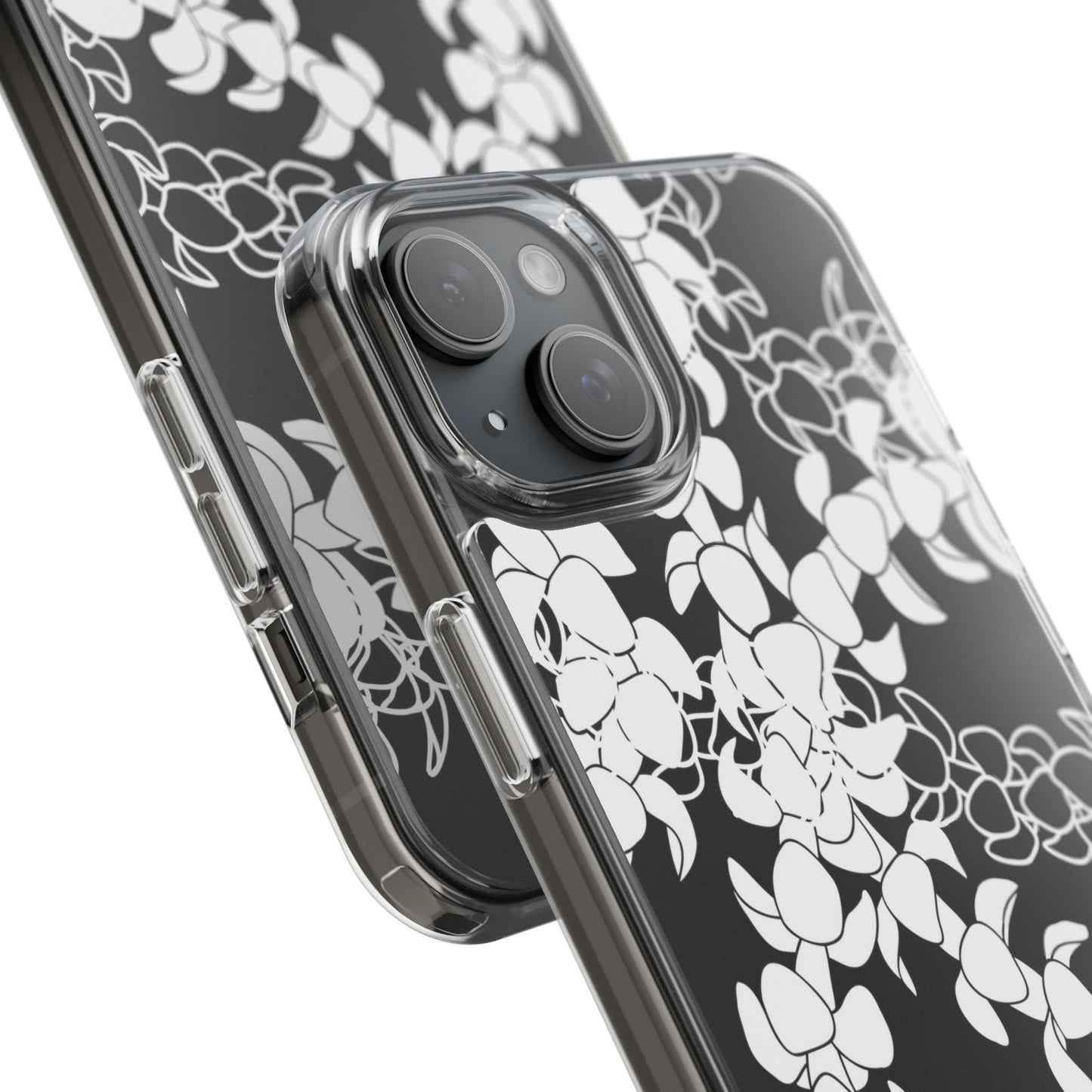 Puakenikeni Curvilinear Lei CLEAR Phone Case