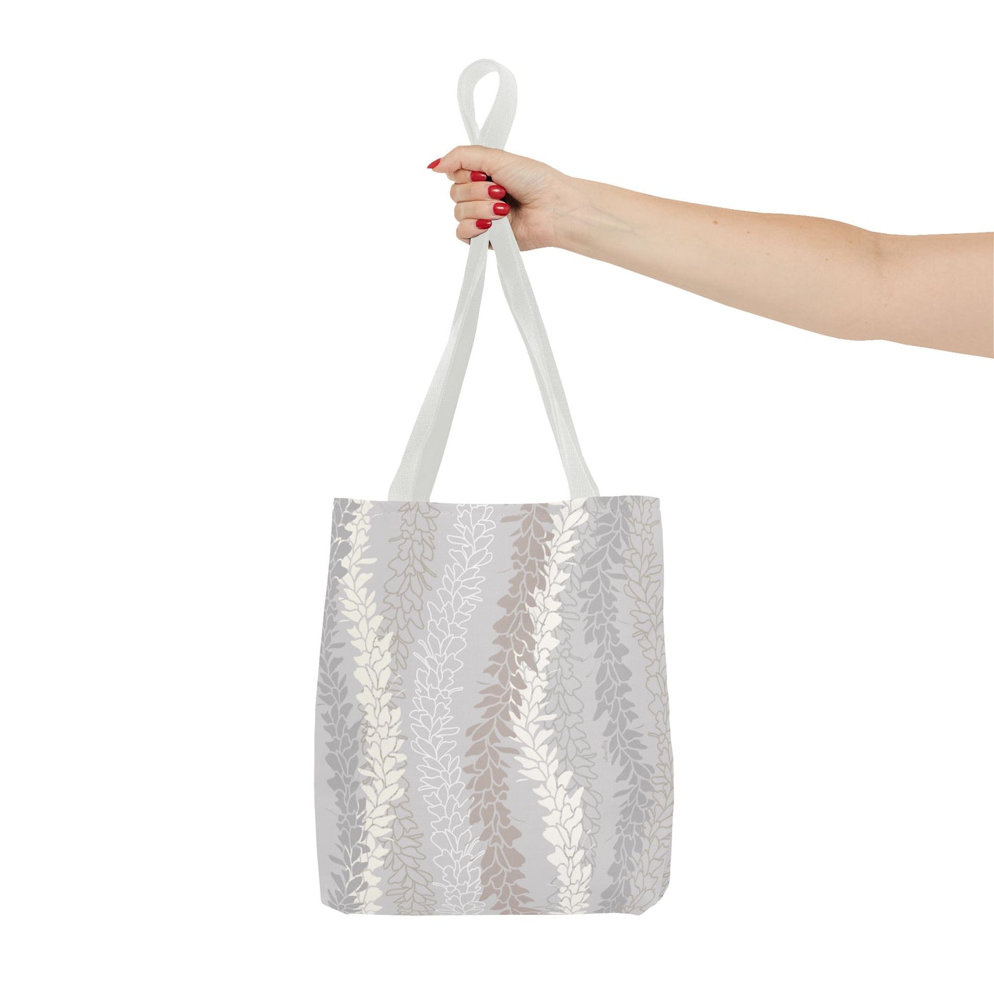 Tote bag- White Ginger Kisses in Gray