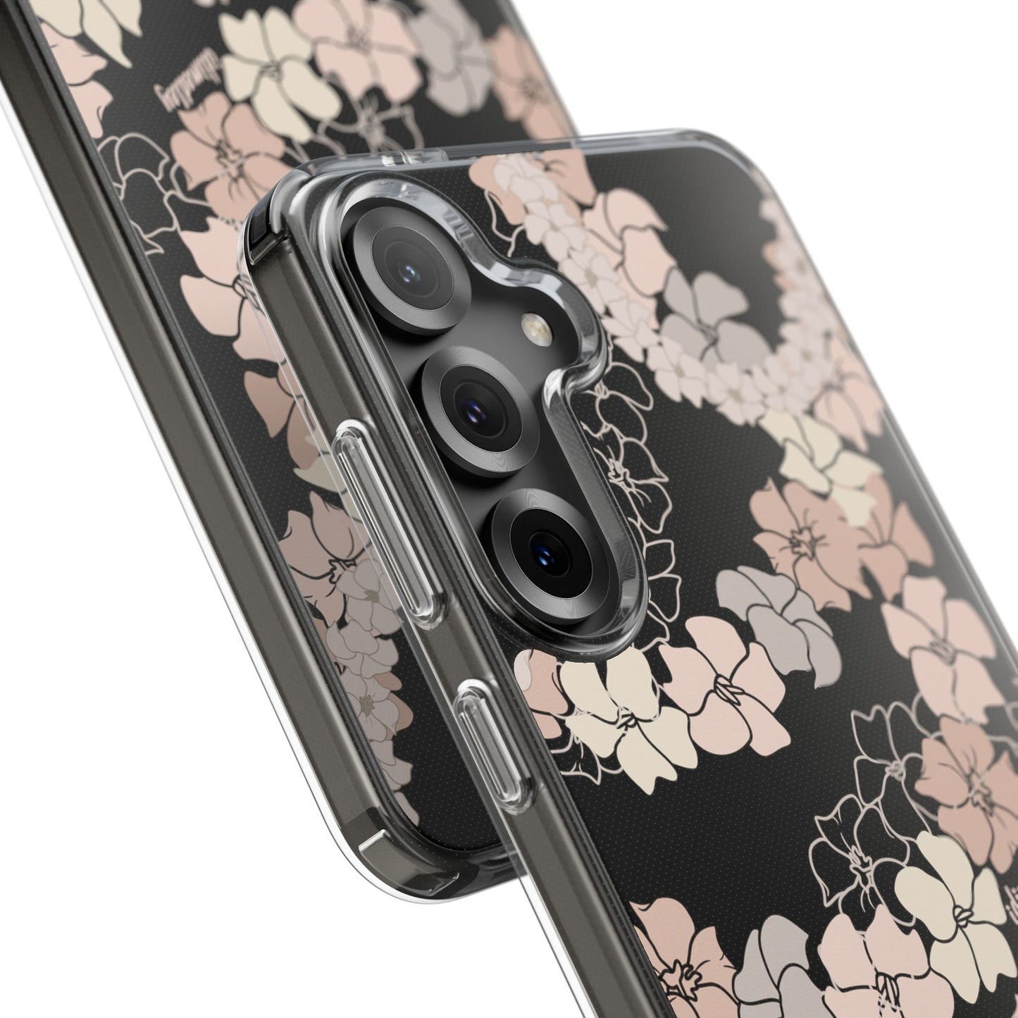 Puakenikeni En Face Flower Leis (Peachy Pinks) CLEAR Case