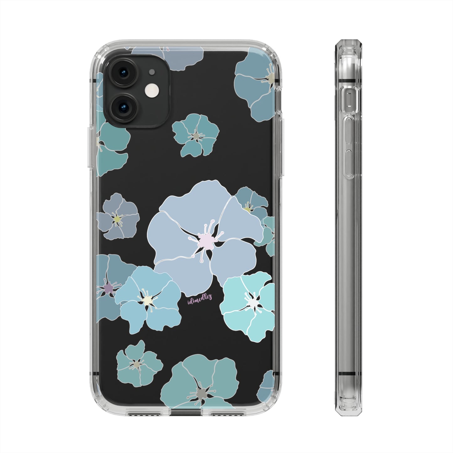 Ilima Flowers Blue CLEAR Case