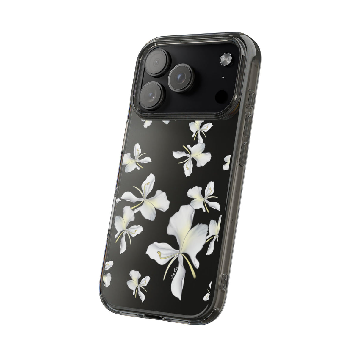 Awapuhi Butterfly Ginger Falling Flowers CLEAR Case