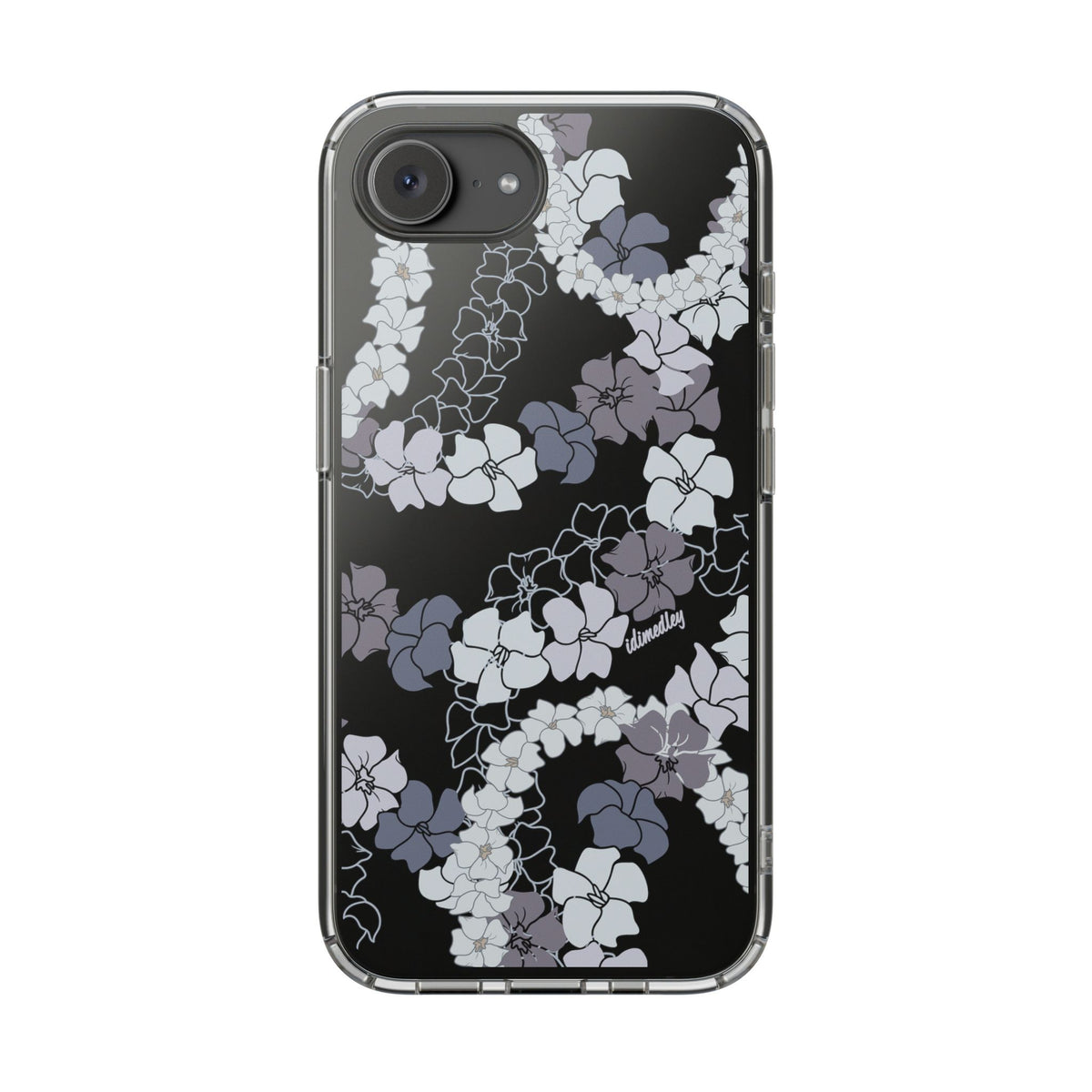Puakenikeni En Face Flower Leis (Blue and Purple) CLEAR Case