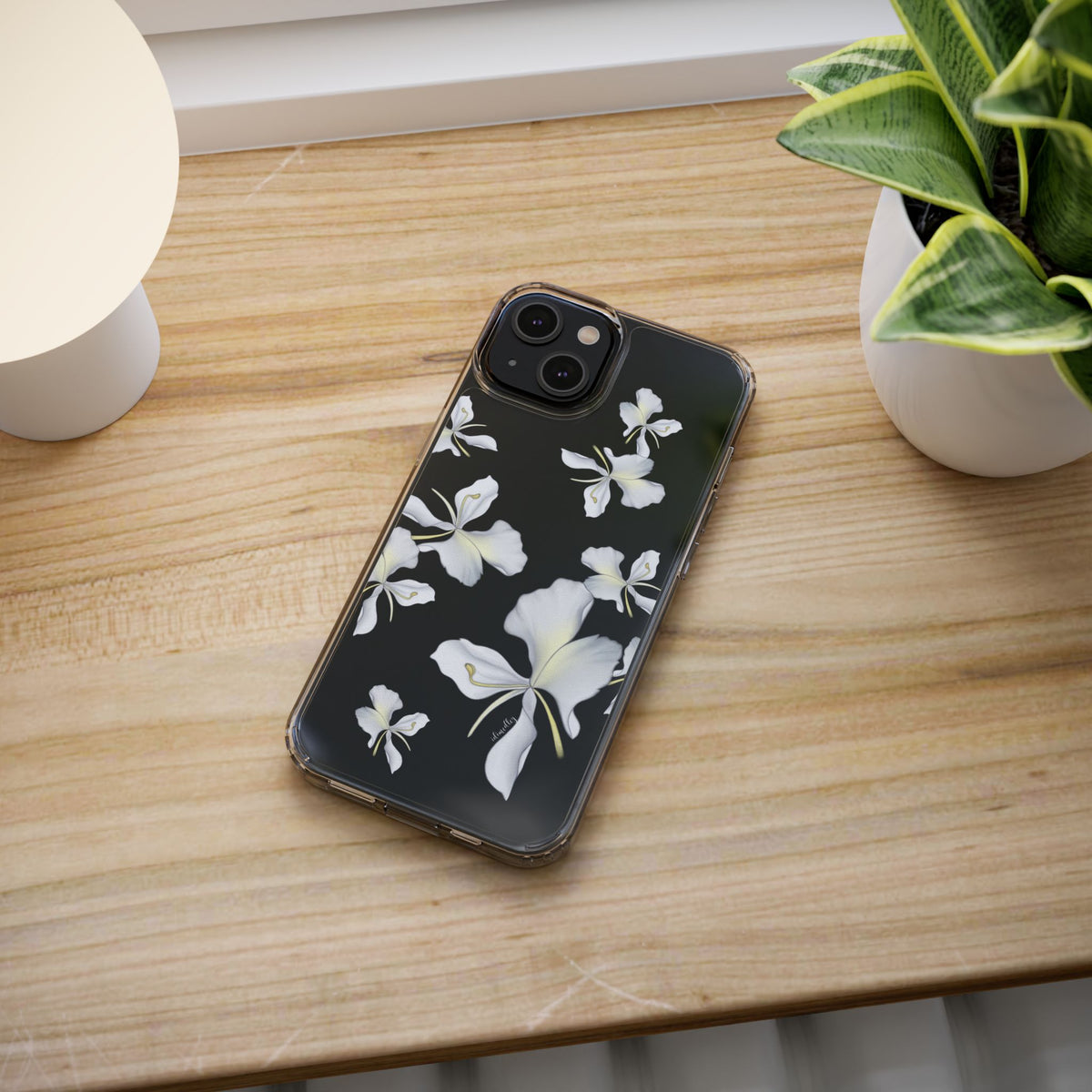 Awapuhi Butterfly Ginger Falling Flowers CLEAR Case