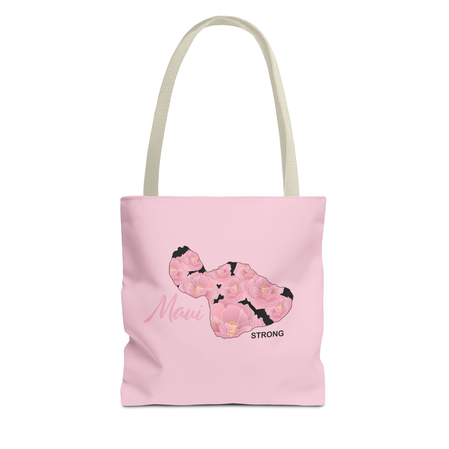 Tote bag- Maui Strong Lokelani Island Pink and Black, Proceeds Donated for Lahaina Wildfire Relief