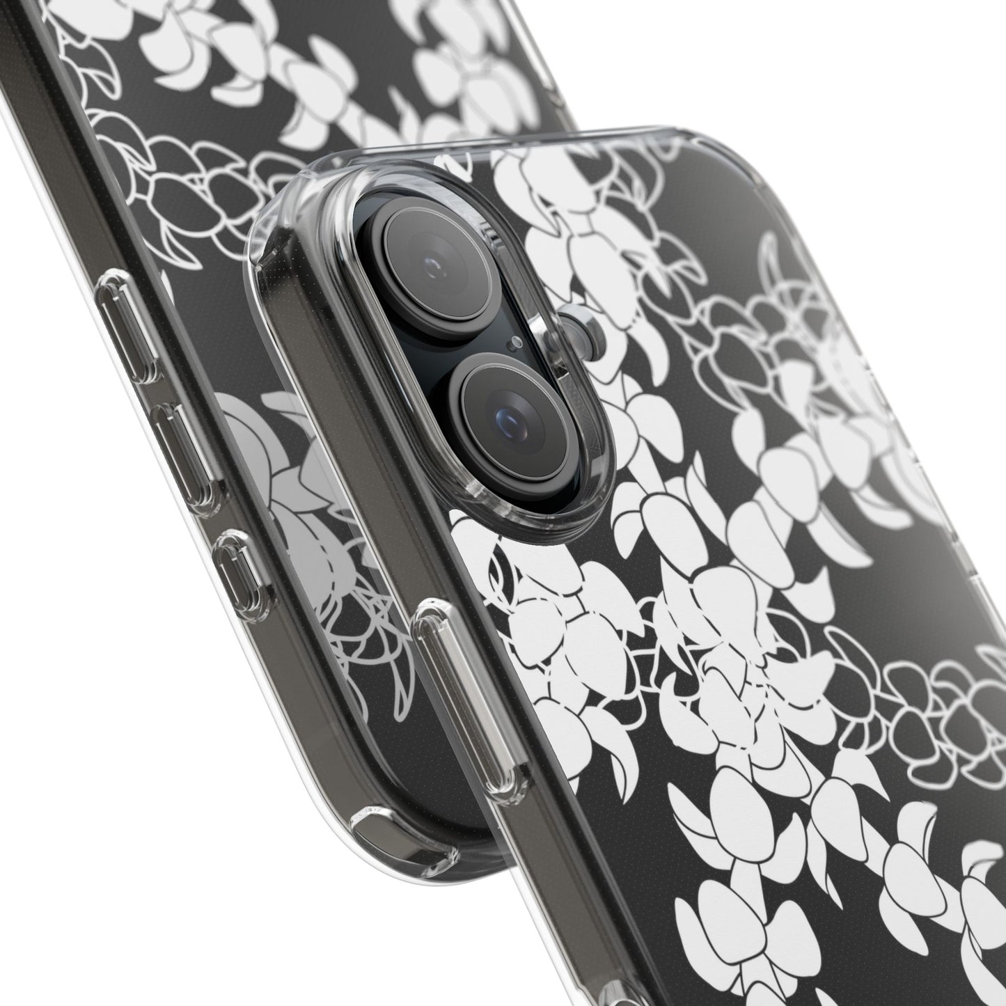 Puakenikeni Curvilinear Lei CLEAR Phone Case