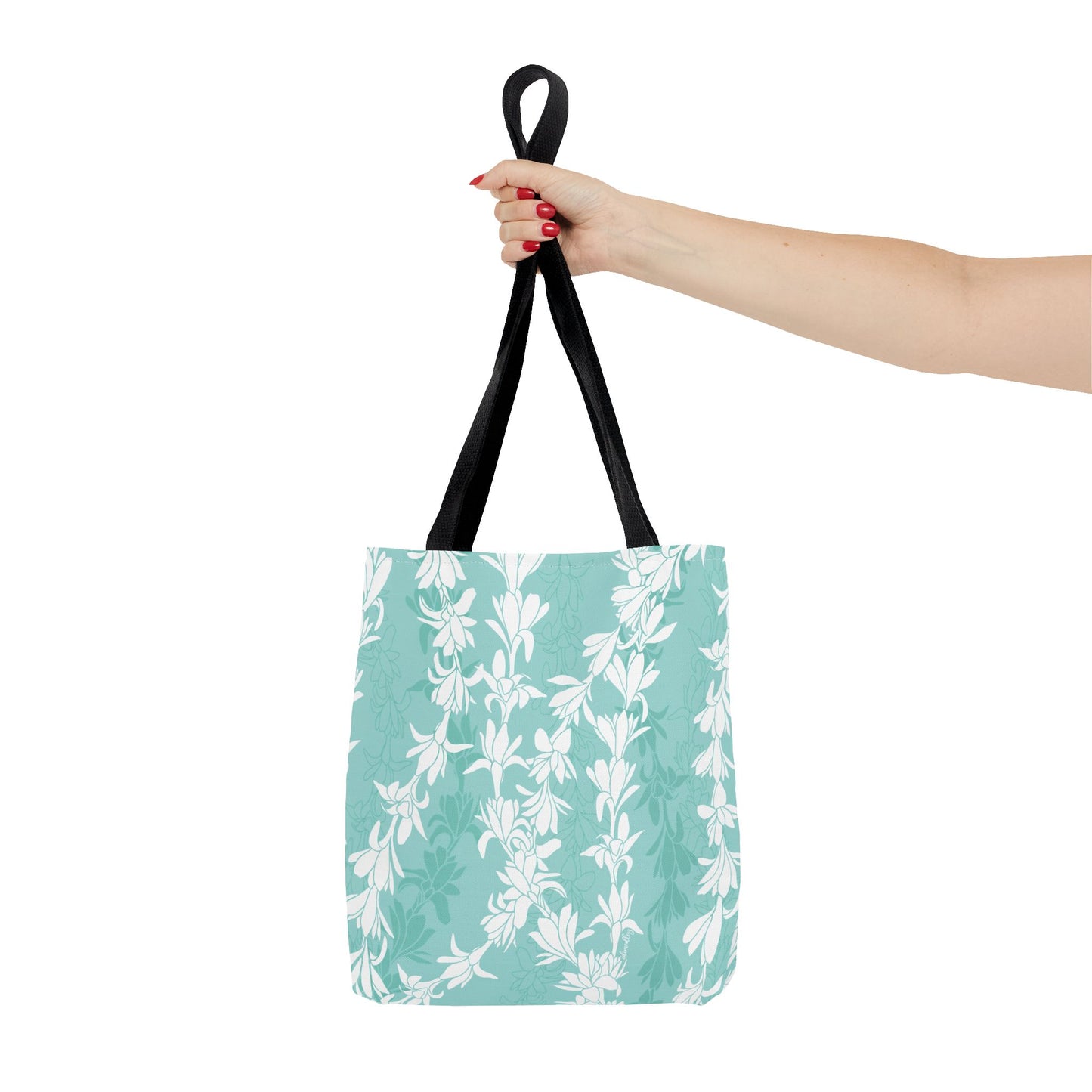 Tote bag- Tuberoses for Nohea (Seafoam)