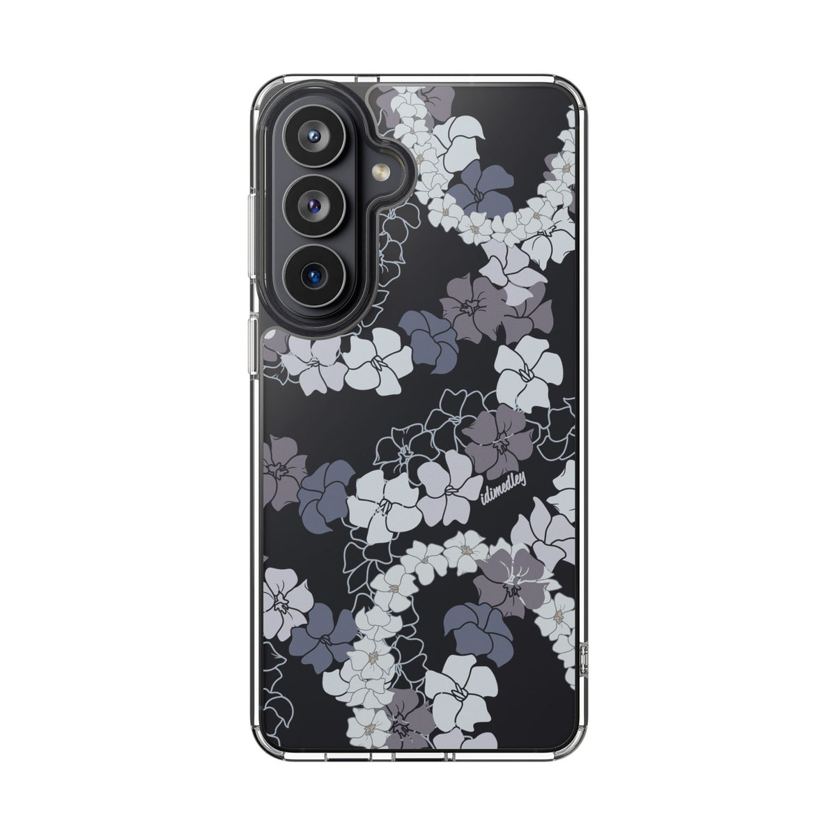Puakenikeni En Face Flower Leis (Blue and Purple) CLEAR Case