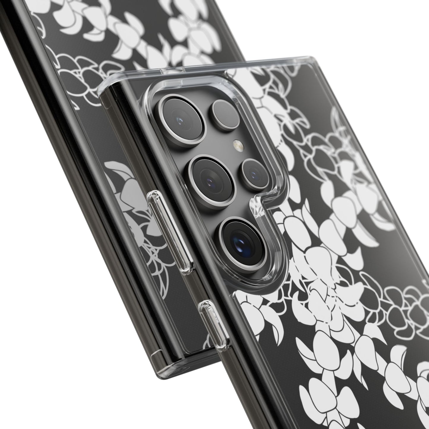 Puakenikeni Curvilinear Lei CLEAR Phone Case