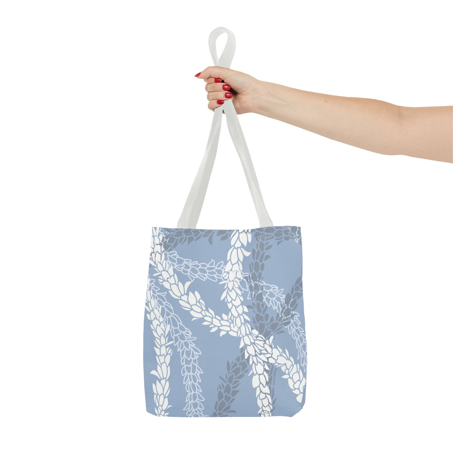 Tote bag- Pikake Wishes (Cyan Blue)