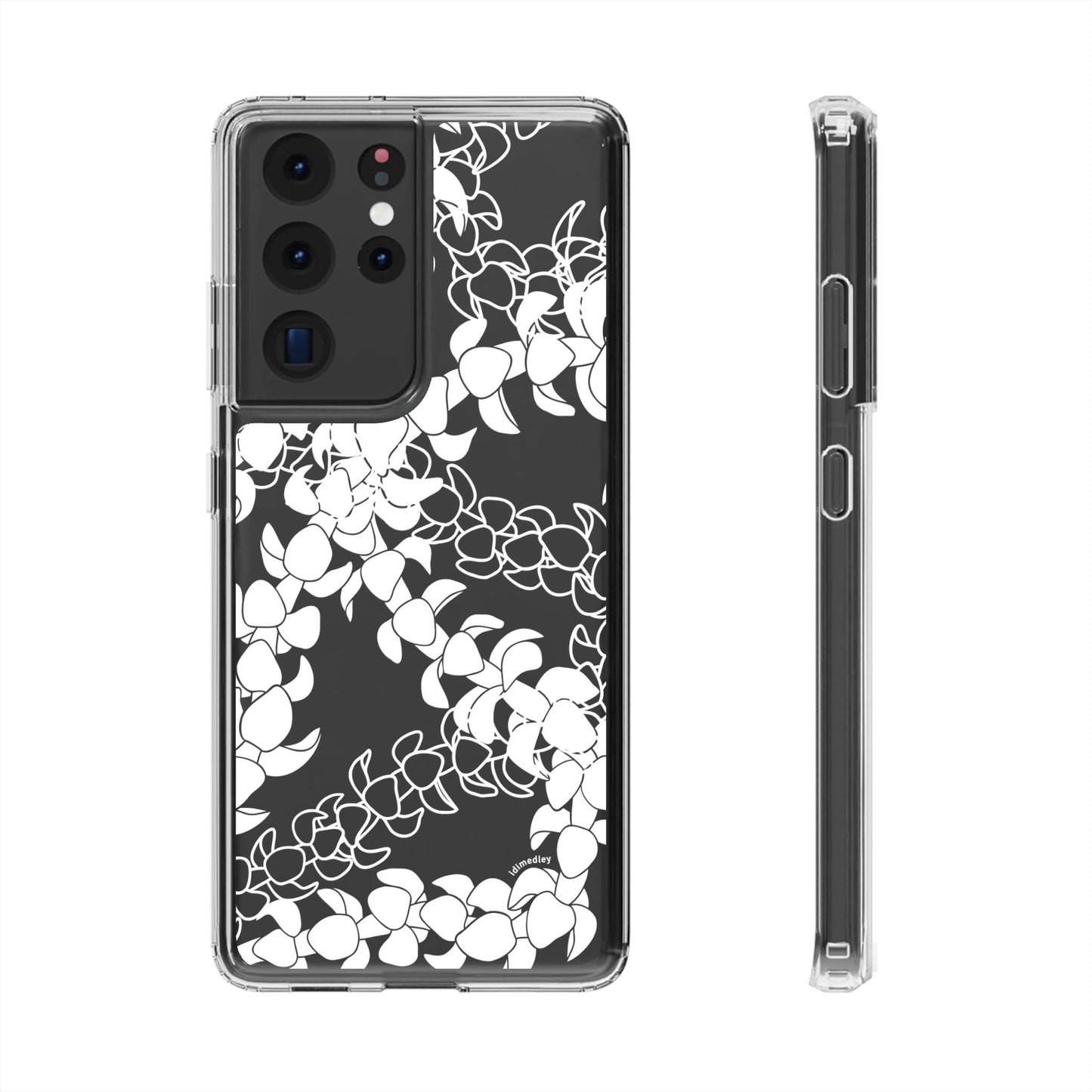 Puakenikeni Curvilinear Lei CLEAR Phone Case