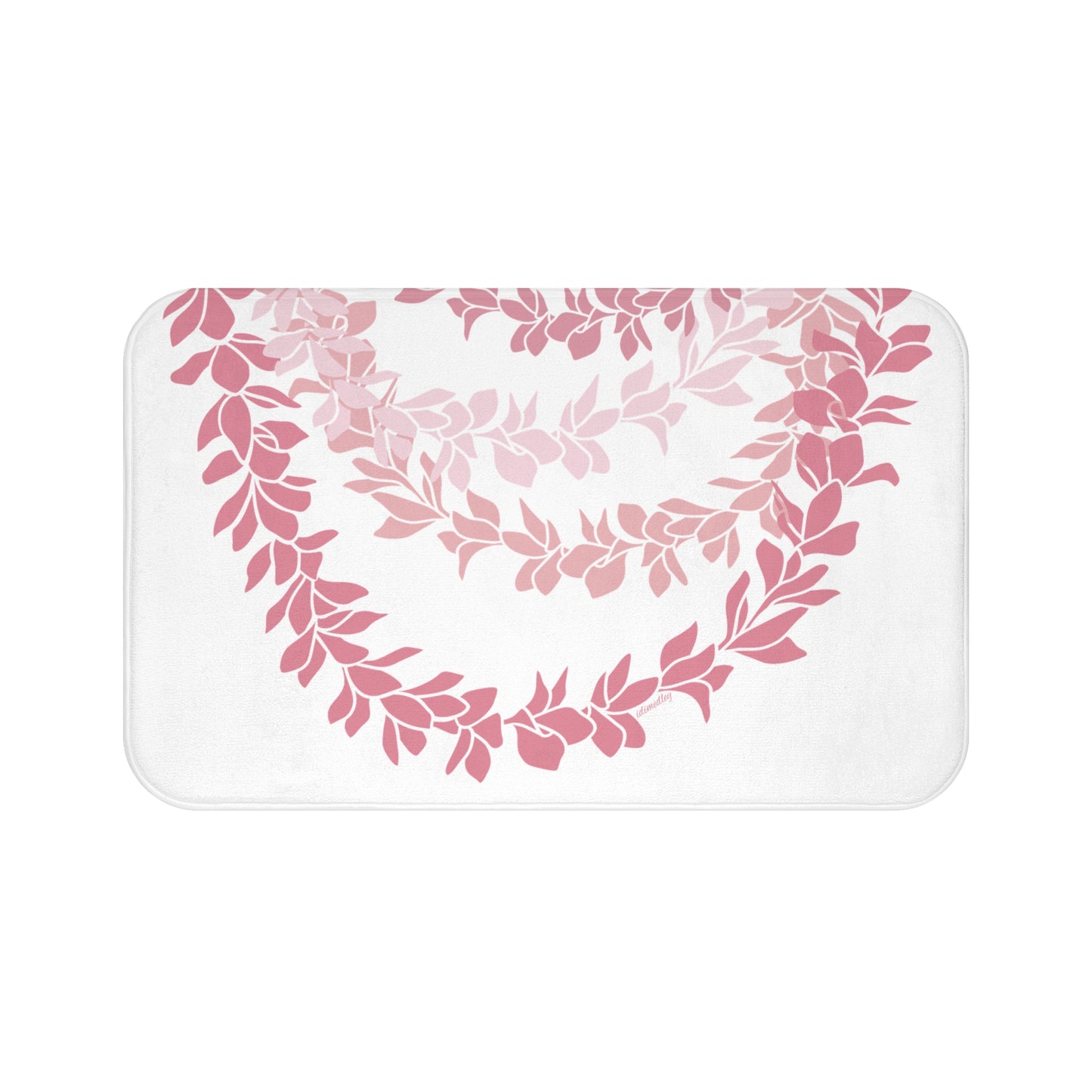 Bath Mat- Pink Plumeria Leis