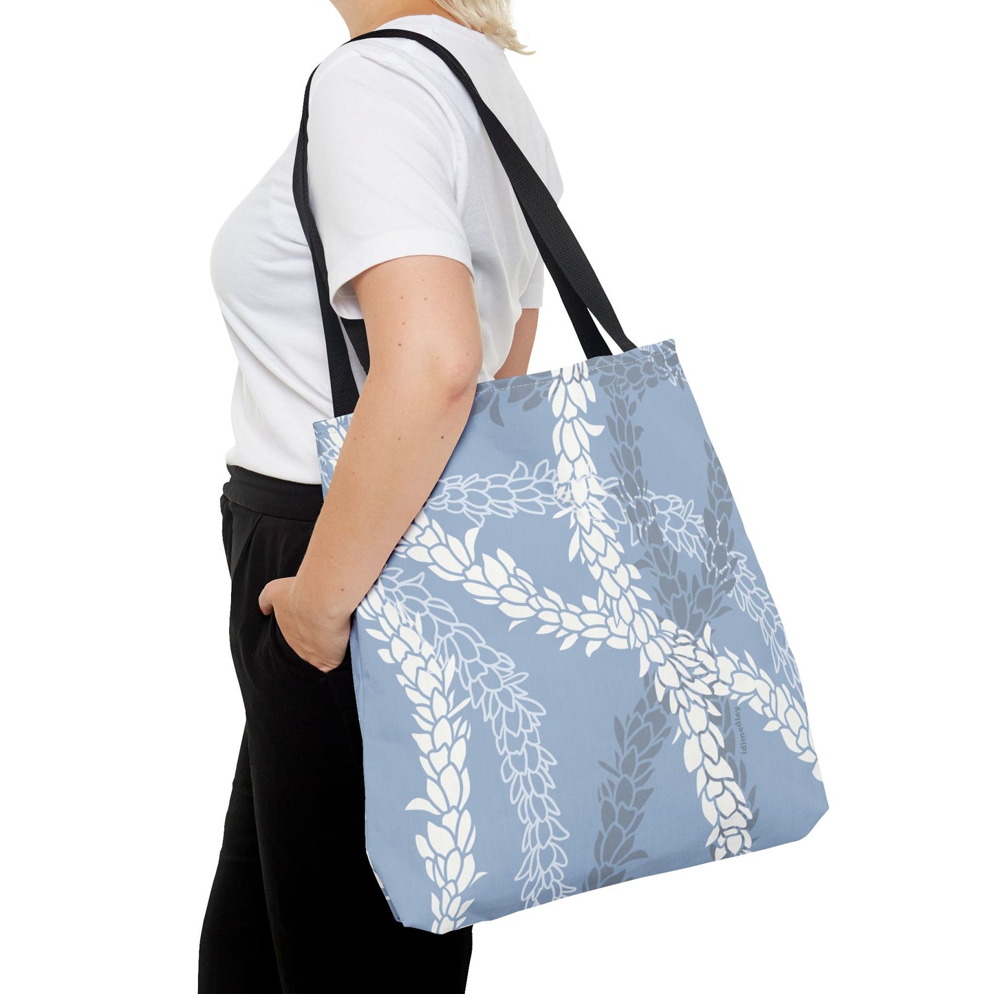 Tote bag- Pikake Wishes (Cyan Blue)