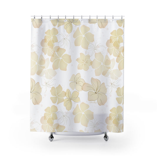 Shower Curtain- Plumeria Impressions (Yellow)