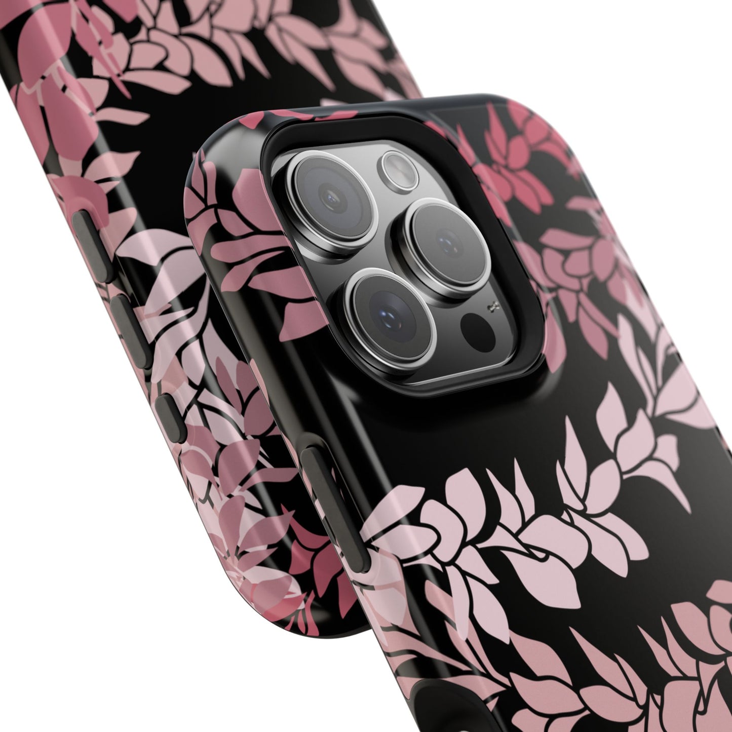 Plumeria Leis in Color Me Pinks (Black)