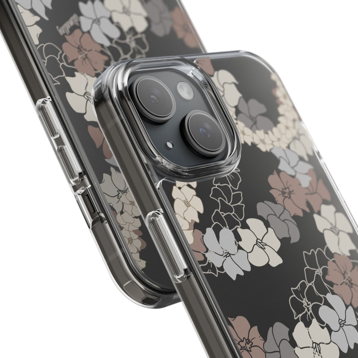Puakenikeni En Face Flower Leis (Brown and Gray Neutrals) CLEAR Case